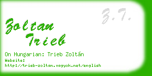 zoltan trieb business card
